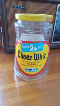 Pot de Cheez Whiz vintage avec couvercle original