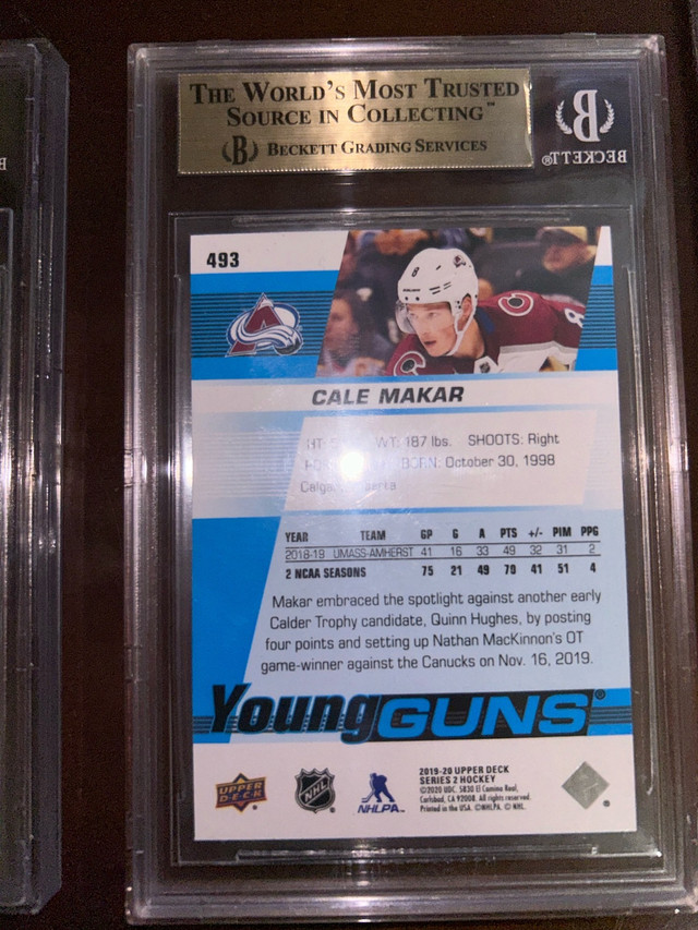 Cale Makar Young Guns BGS 9.5 in Arts & Collectibles in St. Catharines - Image 2