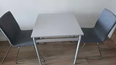 ikea small dining table and 2 chairs, View more