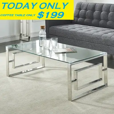 MEGA LIQUIDATION FOR COFFEE TABLE IN SILVER TODAY ONLY.., View more