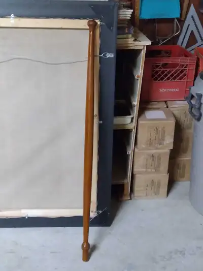 Teak flag pole for your yacht. Length 43 inches. Pre-drilled holes for your flag. Fits 1 1/4 inch ho...