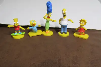 LES THE SIMPSONS 5 FIGURINES KELLOGG'S DECORATION GATEAU, View more