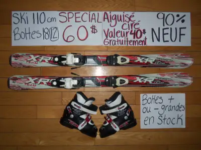 Ensembles kits de ski alpin et twin tip 100 110 120 cm, View more