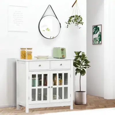 Sideboard Buffet Cabinet, Accent Kitchen Cabinet with Glass Door, View more