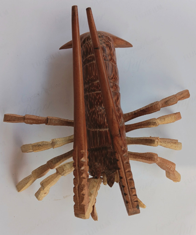 Figure Handmade wooden crafts with sea lobster image. 2024 in Arts & Collectibles in Mission - Image 3