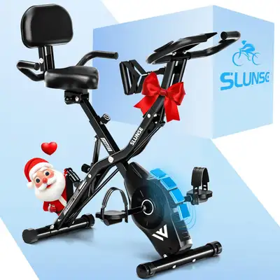 SLUNSE 5-in-1 Foldable Exercise Bike, 16 Levels, Lightly Used, View more