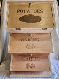 Potato, onion and garlic box