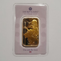 1 oz Royal Mint Una and the Lion Gold Bar
