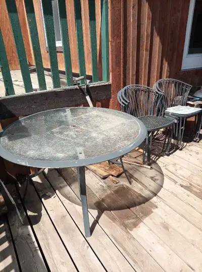 table glass and 6 chair heavy, View more