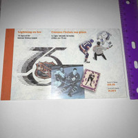 Lightning On Ice - 75 Years Of The NHL Stamp Book by Canada Post