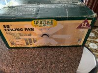 Heritage Ceiling Fan, 6 blade, new in box