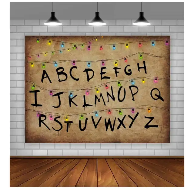 Stranger Backdrops Rustic Alphabet Colorful Lights Background in Holiday, Event & Seasonal in Calgary - Image 2