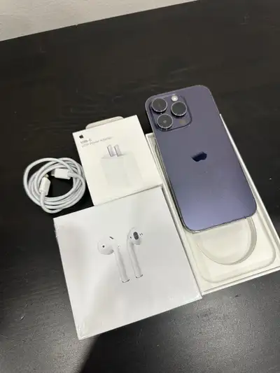 iPhone 14 pro 1tb **Airpods/Charger Set + Delivery**, View more