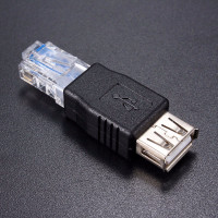 RJ45 Male /USB Female Adapter LAN 514 655 4028/SMS