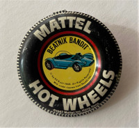 Vintage 1967 BEATNIK BANDIT Hot Wheels badge / button