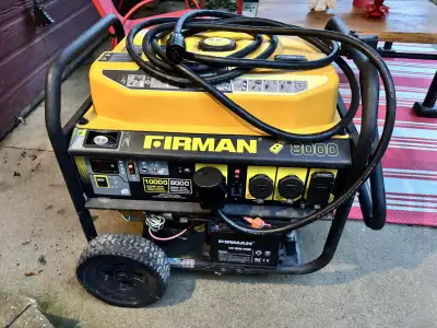 FIRMAN 10,000 / 8,000 Watt Generator + Heavy-Duty Power Cord, View more