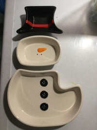 Snowman Serving Dish