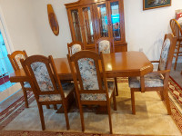 Buffet/hutch plus table and six chairs