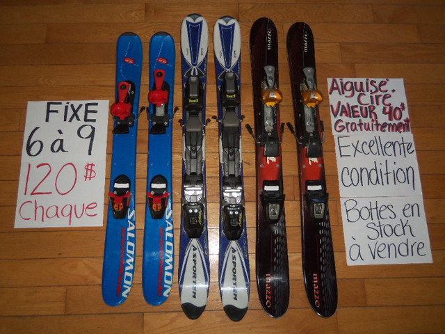 Plusieurs mini ski snowblades avec fixes de ski alpin dans Ski  à Sherbrooke - Image 2
