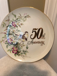 Vintage 1983 10 1/2 Inch 50th Anniversary China Plate