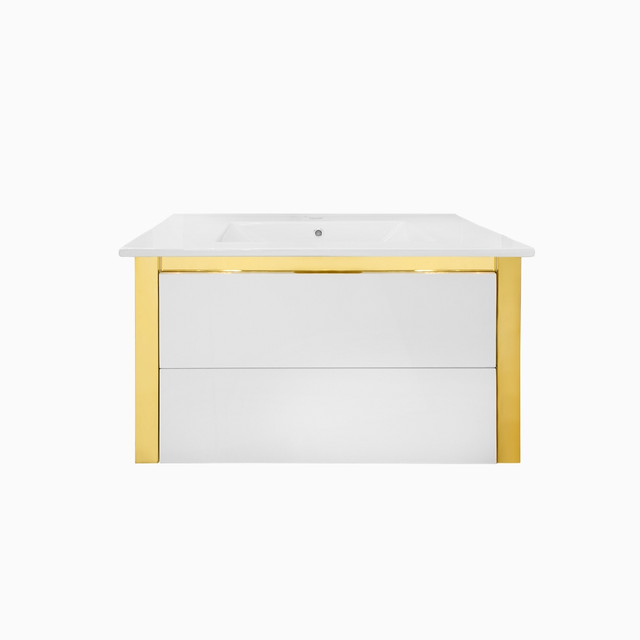 White Lacquered Floating Vanity  in Bathwares in City of Toronto - Image 3