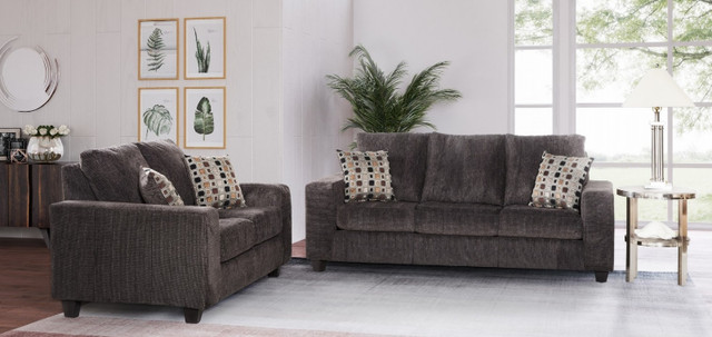 Lord Selkirk Furniture -Item 9473  - Sofa & Loveseat - Charcoal in Couches & Futons in Winnipeg