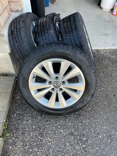 Came off a 2012 VW jetta. Need them gone to make space. The rims are 6.5Jx16 (curb rash and other ma...