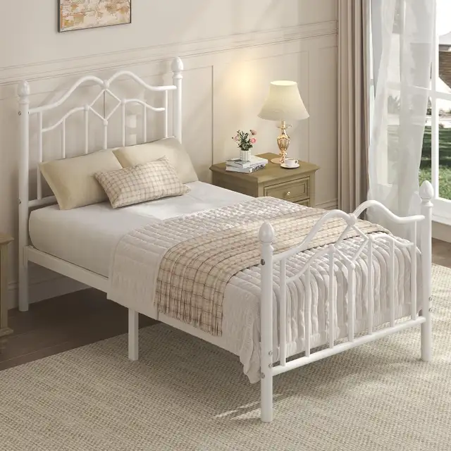 Twin Bed Frame with Headboard and Footboard Metal in Beds & Mattresses in City of Toronto - Image 2