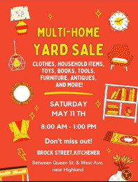 Yard Sale TODAY! May 11th