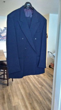 Costume tailleur pour homme, marine, veston et pantalon