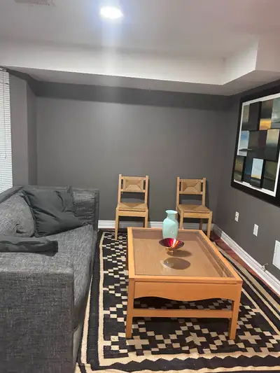 Beautiful furnished 1 bedroom basement apartment available for rent. Includes a private entrance/wal...