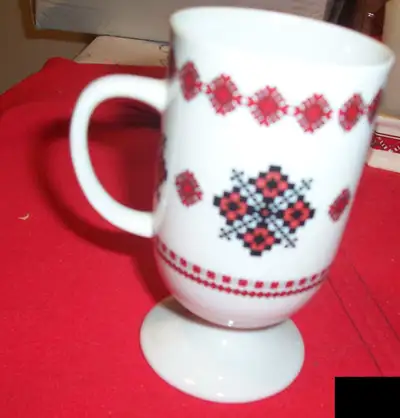 VINTAGE UKRAINIAN ANTIQUE CUP, JUG, SALT & PEPPER SHAKERS, View more