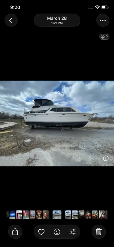 Selling my 36ft trojan has 1 year old survey