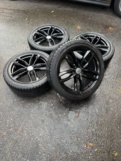 Audi rims and tire set of 4 18 Inch Audi rims S line rims Audi wheels • Set of 4 • 5x112 Bolt Patter...