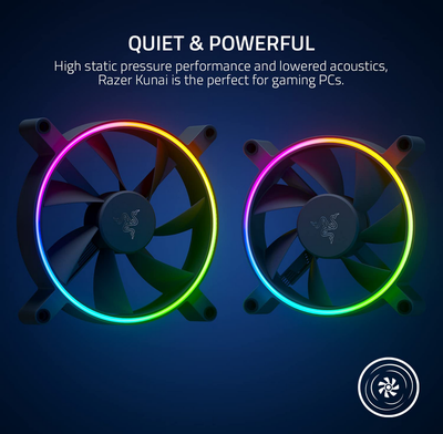 Razer Kunai Hydraulic 140MM aRGB Fan Quiet, Powerful aRGB Mint, View more