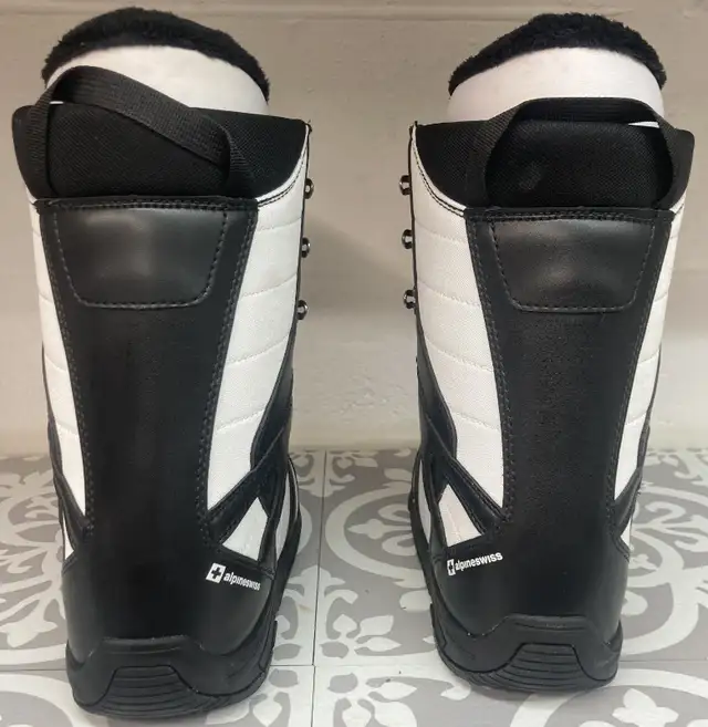 Alpine Swiss Men’s Snowboard  Boots Black & White (SIZE 8) in Snowboard in City of Toronto - Image 10
