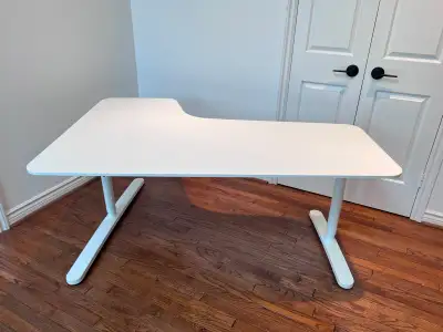 Ikea L-shaped White Office Desk - Simple Design, View more