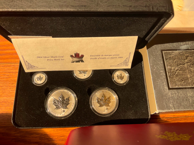 Silver Maple Leaf Fractional Sets pure Silver Coins RCM 2003-15 in Arts & Collectibles in Vernon - Image 4