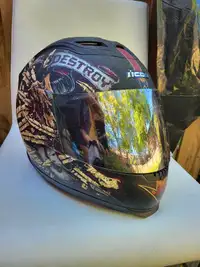 LARGE ICON AIRFRAME SEARCH AND DESTROY MOTORCYCLE HELMET