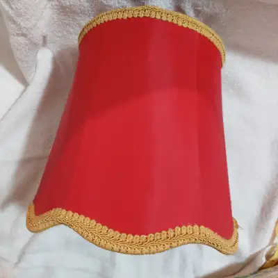 Red lamp shade, View more