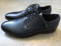 NEW: Pegabo Men's Oxford Black Leather Dress Shoe - Size 10 US