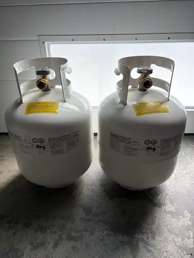 Two brand new 20 pound propane tanks (FULL). Took them off my trailer as I upgraded to 30 pound tank...