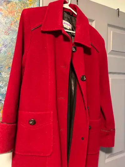 Alia - wool red jacket