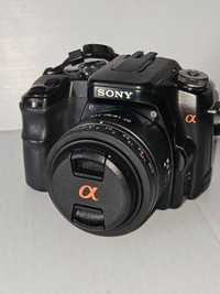 Sony Alpha  A100 10..2 MP  DSLR Camara W 50mm F/ 1.8 Lens 