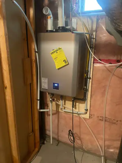 New tankless water heater from $29.99 per month!, View more