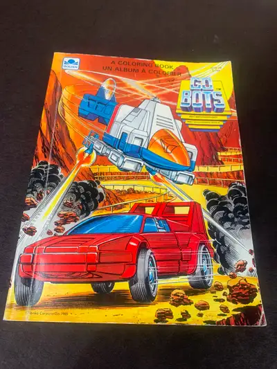Vintage GO Bots colouring book for sale, View more