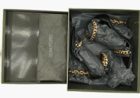 save $2000>NEW  Tom Ford Chain Ankle-Strap Sculptural-Heel Shoes
