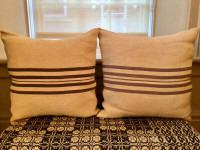 Large Handwoven & Nature Dyed Cushions with Feather Inserts