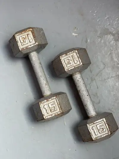 Dumbbells for sale (2*15kgs), View more