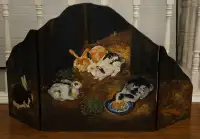 Handpainted Wooden Fireplace Cover 'Cabbage for Dinner'